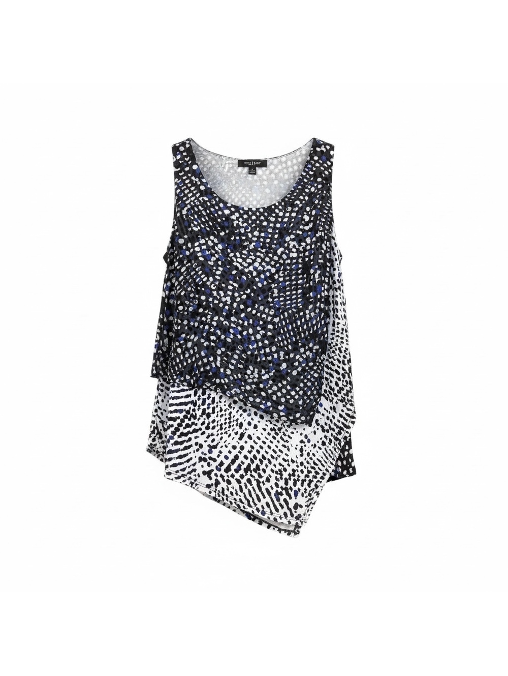Appears New White House Black Market Layered Animal Print Sleeveless Top, S
